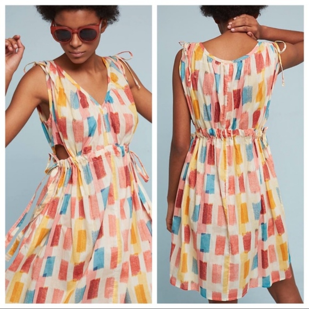 Colorful Geometric Print Dress